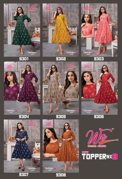 We Topper Nx 8 Printed Regular Wear Wholesale Designer Kurtis
